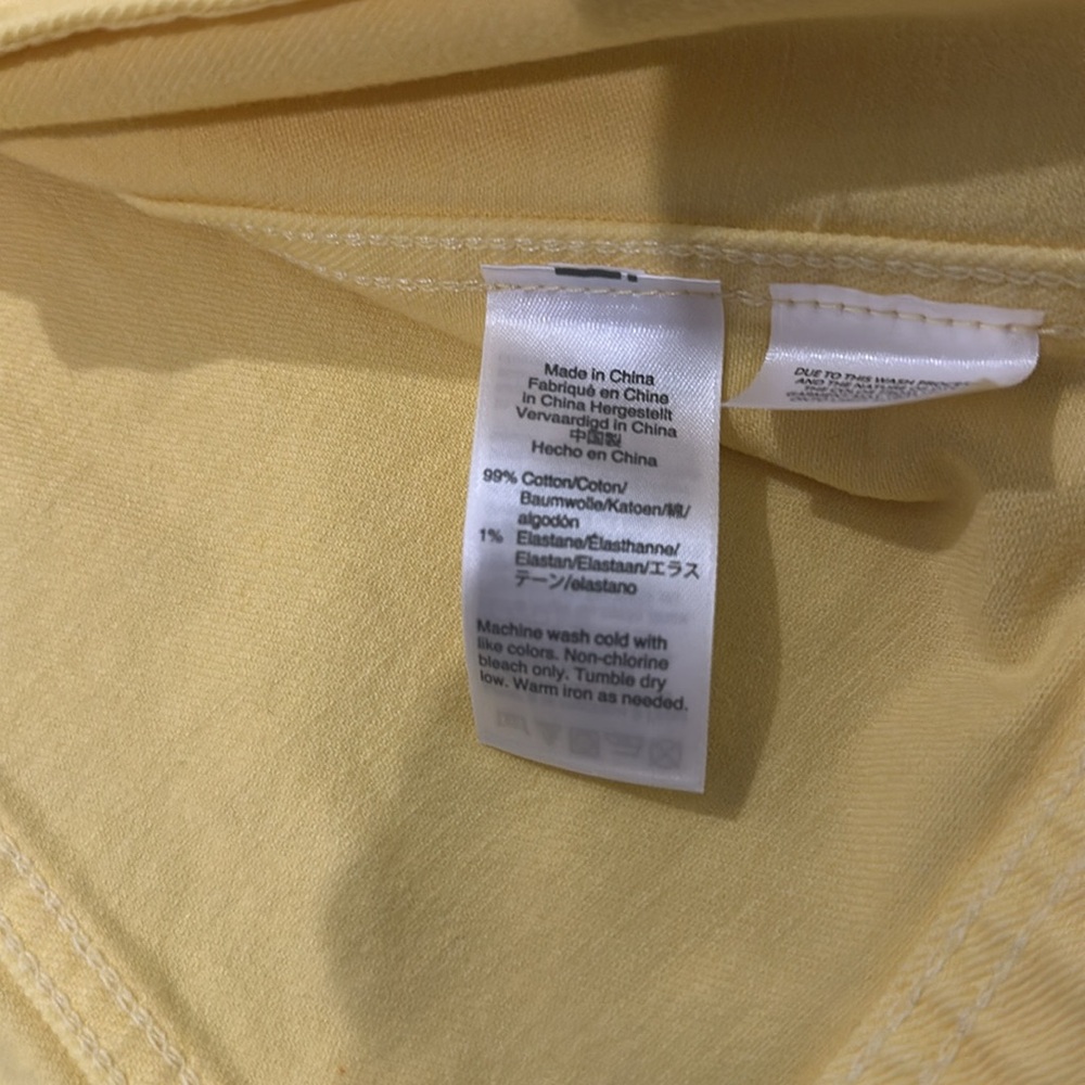 NWT JCrew Bright Yellow Denim Jacket Sz M - Picture 6 of 8